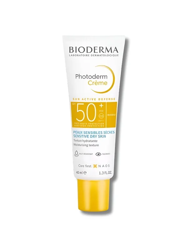 BIODERMA PHOTODERM - CRÈME INVISIBLE SPF50+ 40ML - PEAUX SENSIBLES NORMALES À SÈCHES
