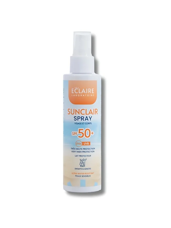 ECLAIRE SUNCLAIR - SPRAY SOLAIRE VISAGE ET CORPS SPF 50+ ENFANT ET ADULTE 150ML