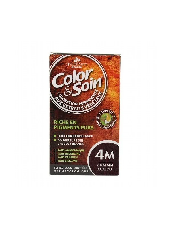 color soin chatain acajou 4m coloration permanente