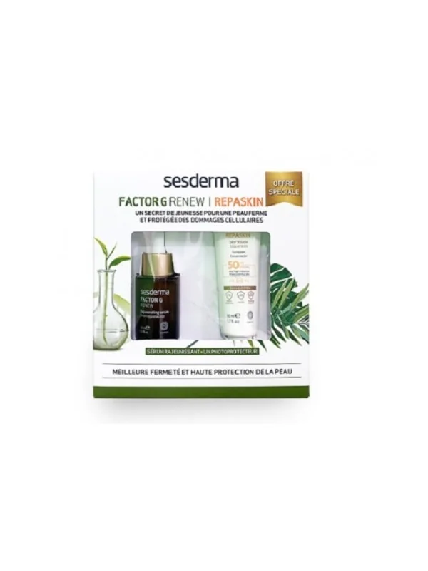 SESDERMA COFFRET FACTOR G SERUM+REPASKIN ECRAN SOLAIRE SPF50-50%