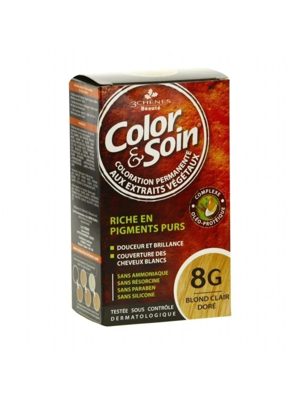 color soin blond clair dore 8g coloration permanente
