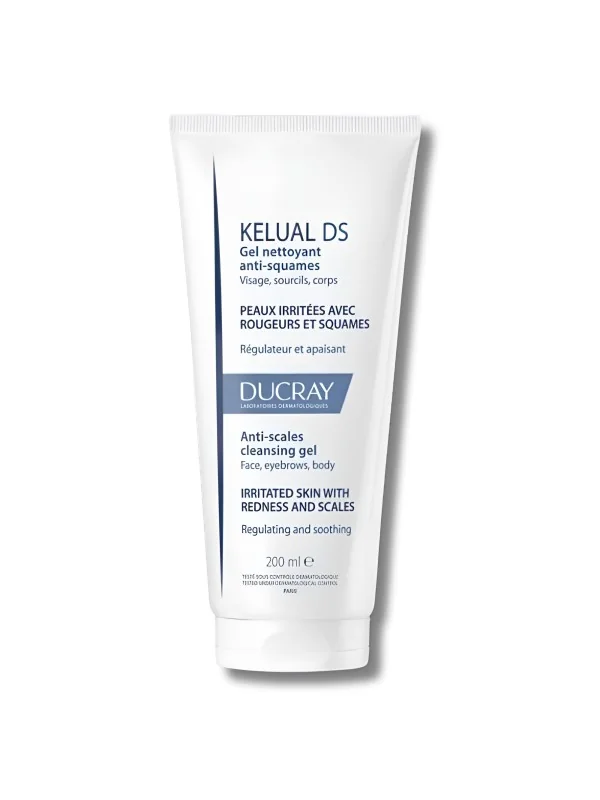 DUCRAY KELUAL DS - GEL NETTOYANT ANTI-SQUAMES APAISANT VISAGE SOURCILS CORPS 200ML
