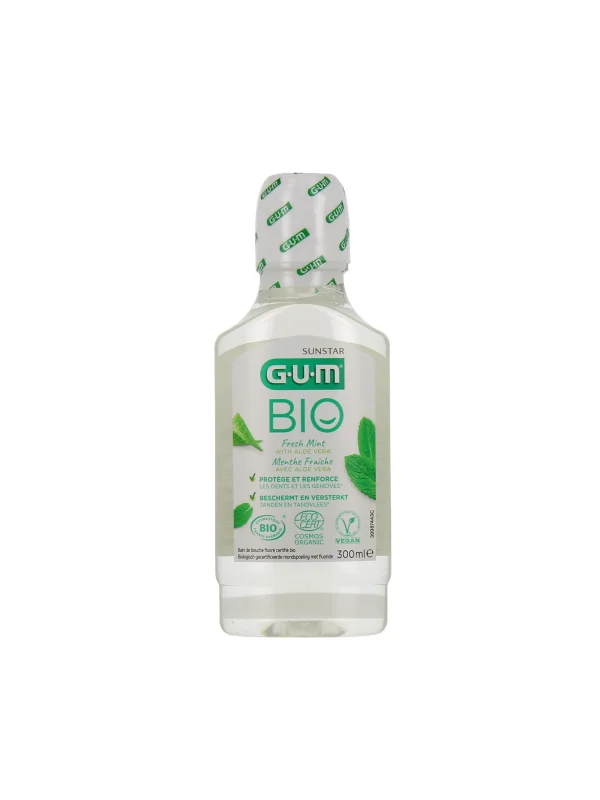 GUM BIO BAIN DE BOUCHE MENTHE FRAICHE AVEC ALOE VERA 300ML