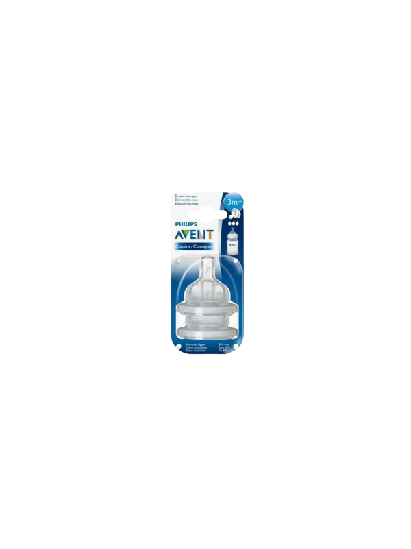 AVENT - LOT DE 2 TETINES CLASSIC + ANTI COLIC +3MOIS