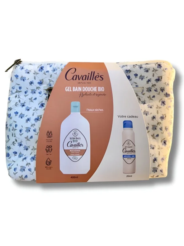 ROGE CAVAILLES - GEL BAIN DOUCHE 400ML + SPRAY ANTI TRANSPIRANT 20ML OFFERT + TROUSSE OFFERTE
