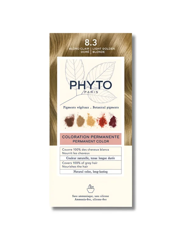 PHYTO PHYTOCOLOR - COLORATION PERMANENTE BLOND CLAIR DORE 8.3