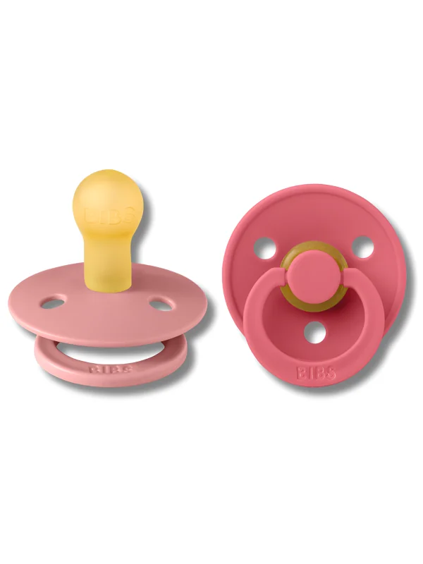 BIBS - LOT DE 2 SUCETTES DUSTY PINK/CORAL TAILLE 1 +0MOIS