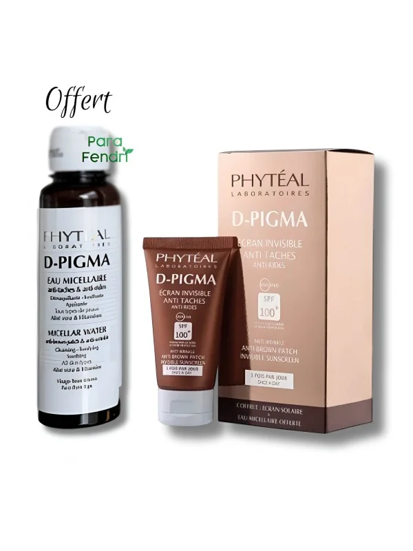 PHYTEAL D PIGMA ECRAN INVISIBLE SPF100+ 50ML + EAU MICELLAIRE 150ML OFFERTE