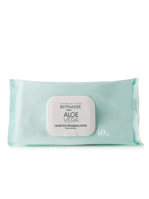 Byphasse LINGETTES DÉMAQUILLANTES aloe vera 40U