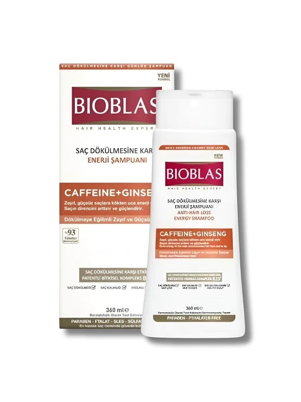 BIOBLAS - SHAMPOING ENERGISANT CAFFEINE+GINSENG 360ML