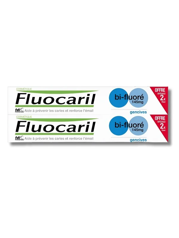 FLUOCARIL - LOT DE 2 DENTIFRICES BI-FLUORE GENCIVES 75ML