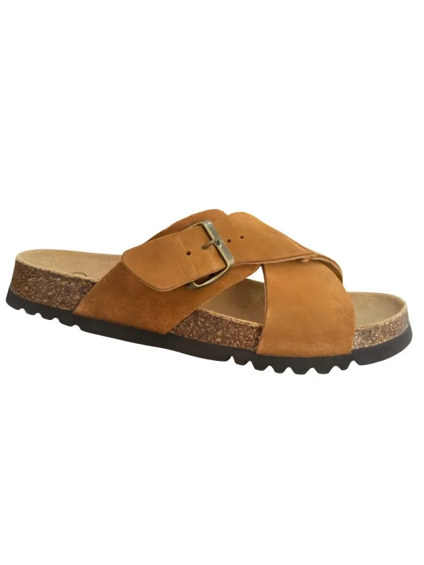 SCHOLL - CLAQUETTES ORTHOPEDIQUES CAMEL POUR HOMME